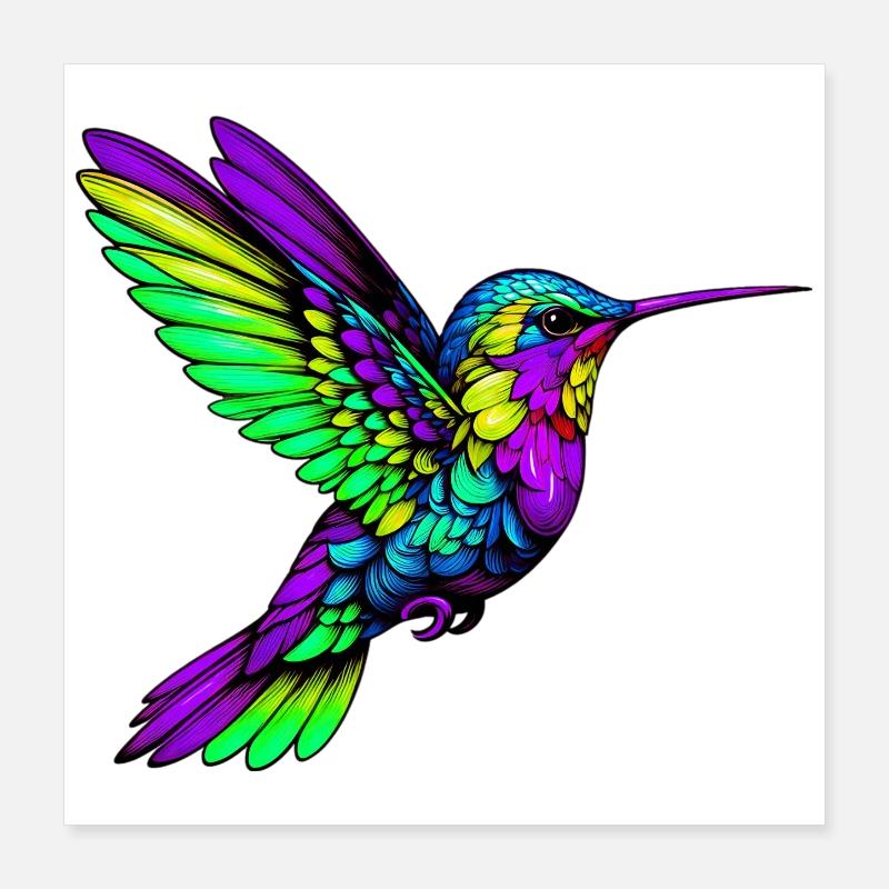 Kolibri Poster 40x40 cm