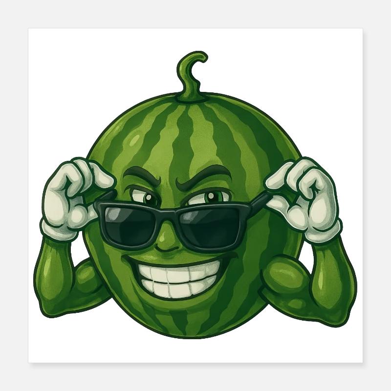 Cool Summer Sunglasses Fruity Adventure Poster 16" x 16" (40x40 cm)
