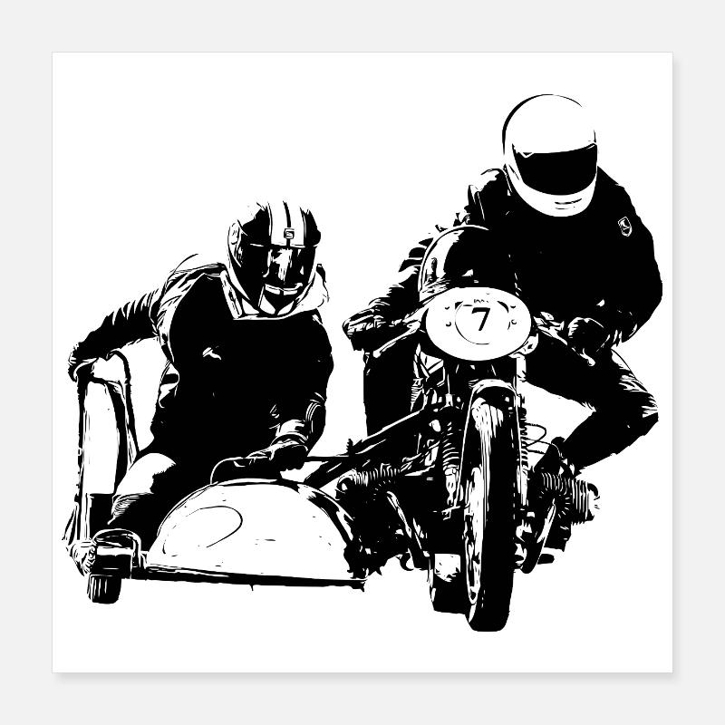 Motorrad Poster 40x40 cm