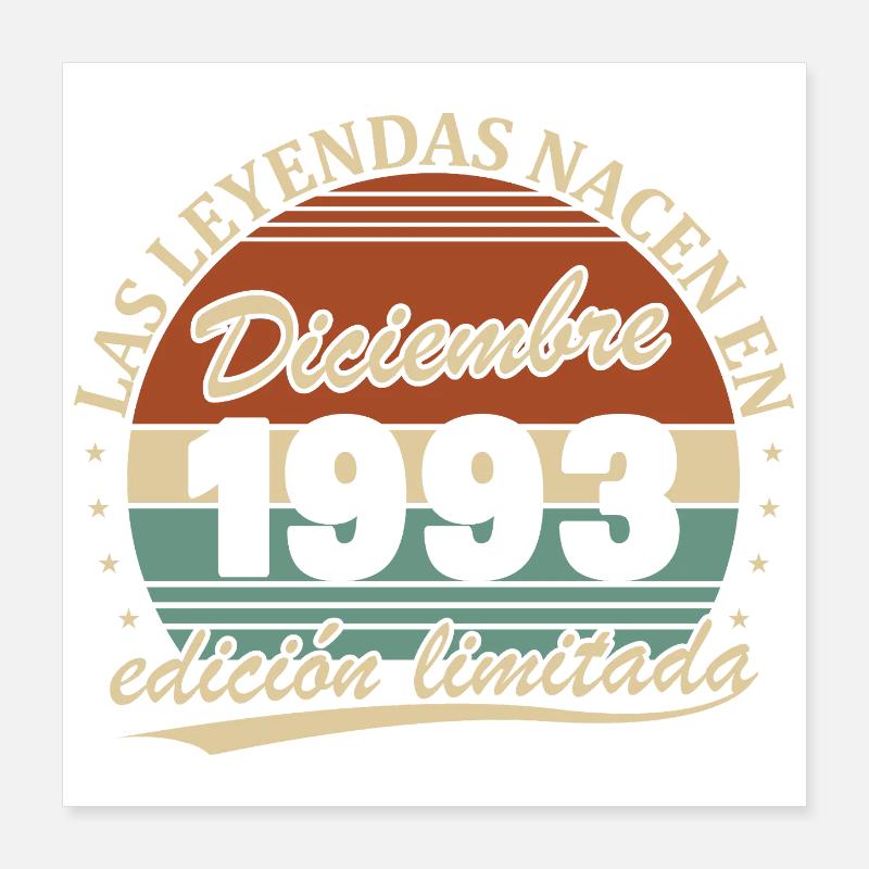 Dezember 1993 Retro Vintage Geburtstagsgeschenk Poster 40x40 cm