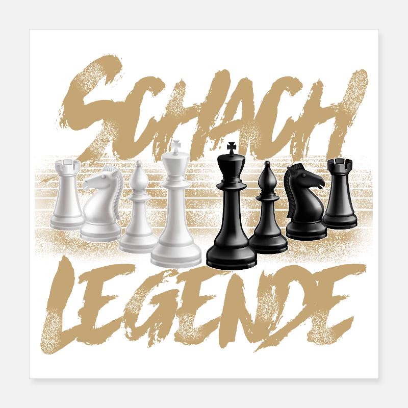 Schach Legende Poster 40x40 cm