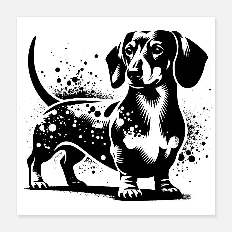 Dackel Poster 40x40 cm