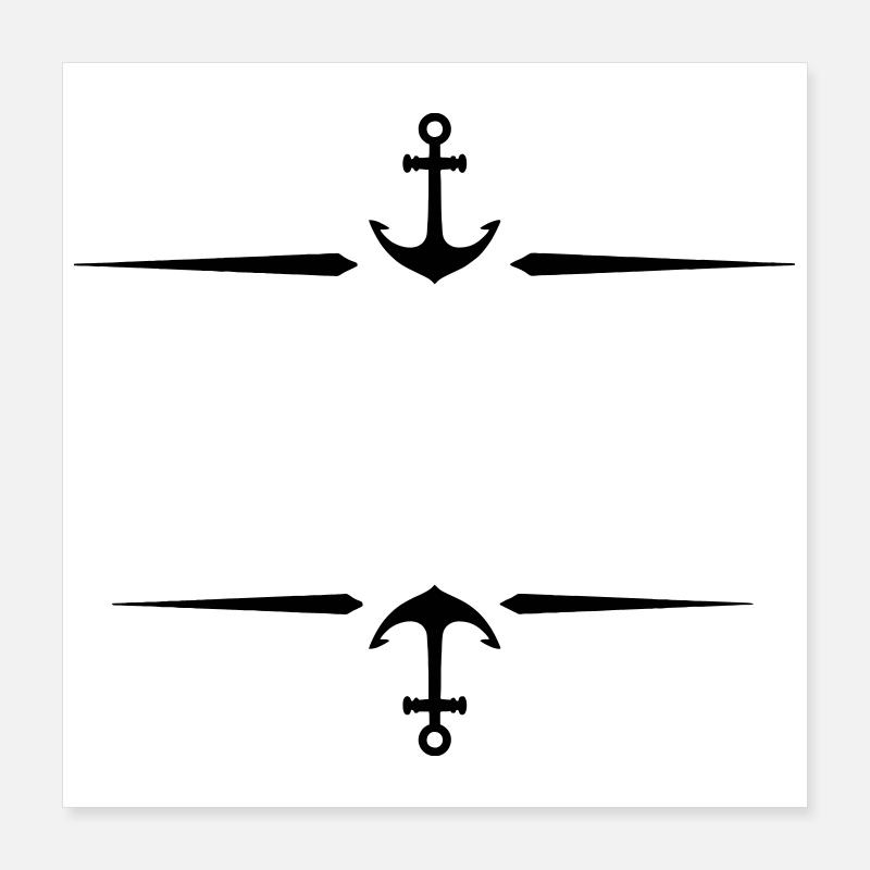 Anker symbol Poster 40x40 cm
