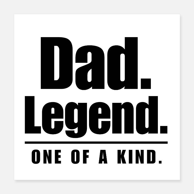 Papa Legende Einzigartig  Vatertag Poster 40x40 cm