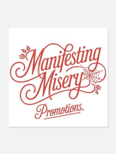 Manifester la misère et les promotions - Poster 40 x 40 cm - blanc - Devant