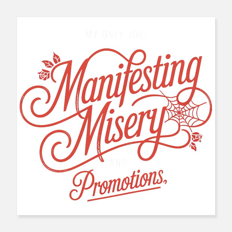 Manifester la misère et les promotions Poster 40 x 40 cm