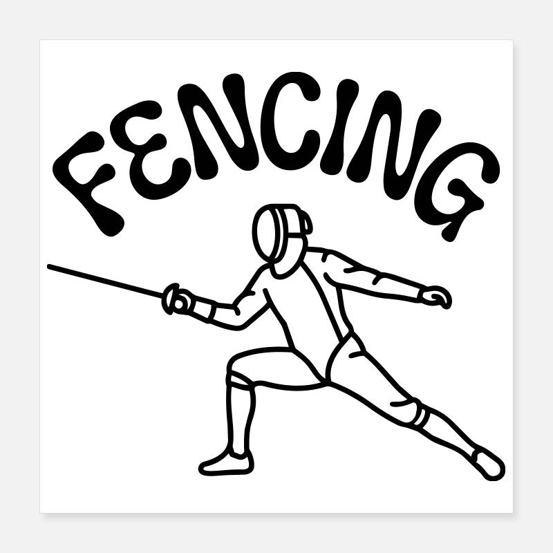 Fencing Poster 16" x 16" (40x40 cm)
