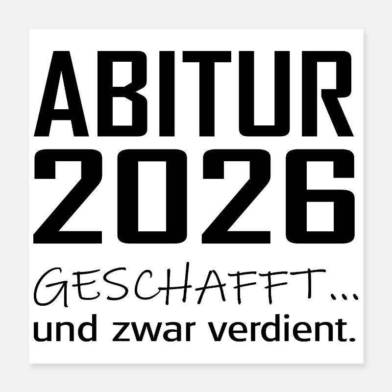 ABITUR 26 Poster 40x40 cm