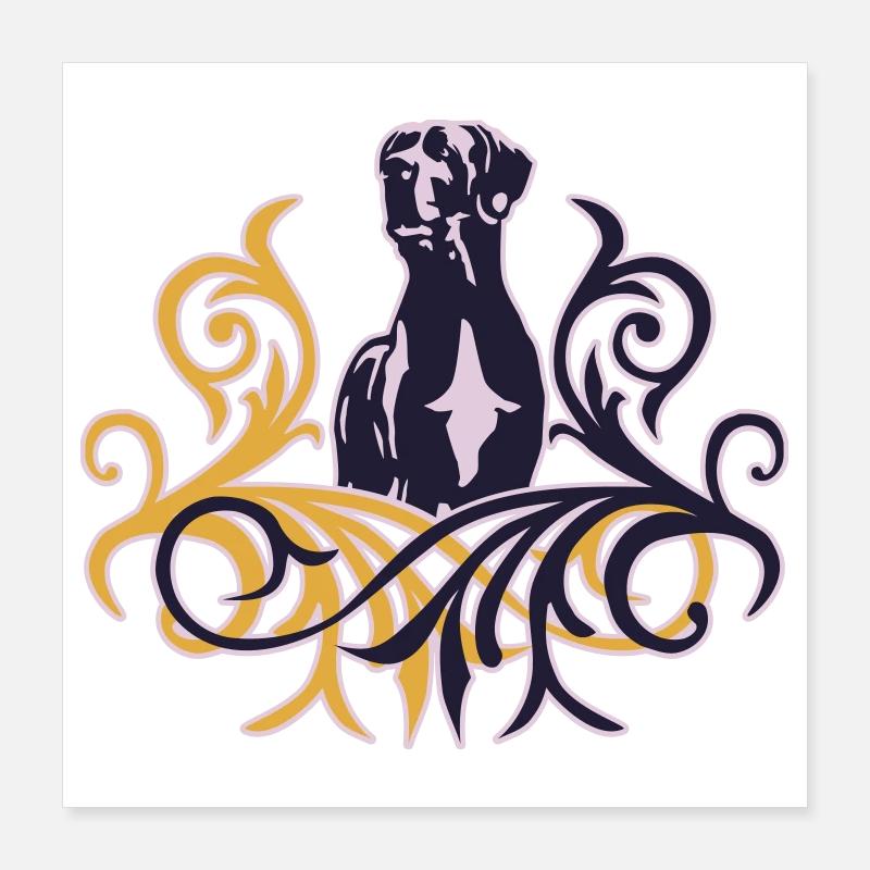 bulldog deco 3 colors Poster 16" x 16" (40x40 cm)