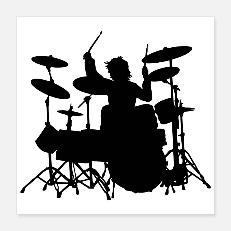 Power Drumming Poster 40x40 cm