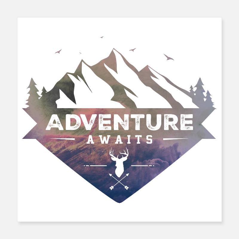 L’aventure vous attend Poster 40 x 40 cm