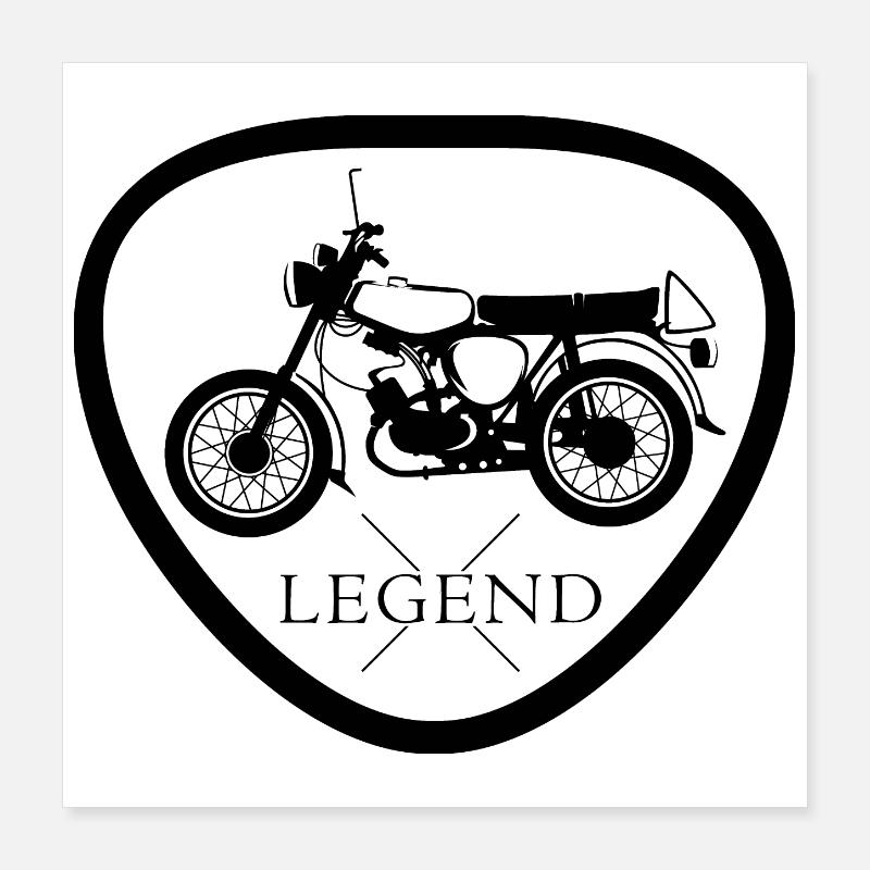 legend simson s50 s51 symbol ddr nostalgia icon Poster 16" x 16" (40x40 cm)