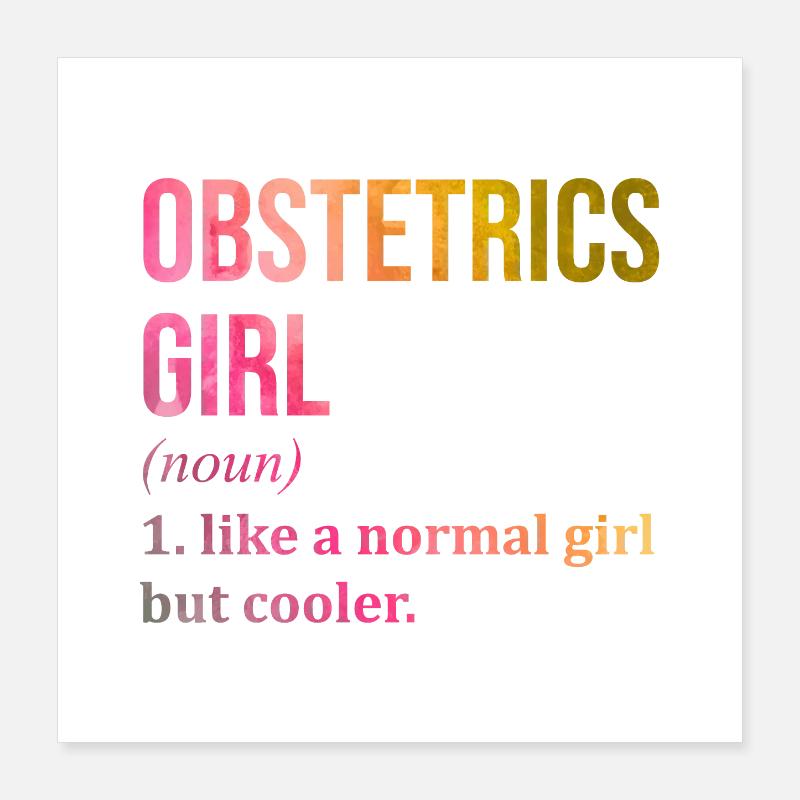 obstétrique Poster 40 x 40 cm