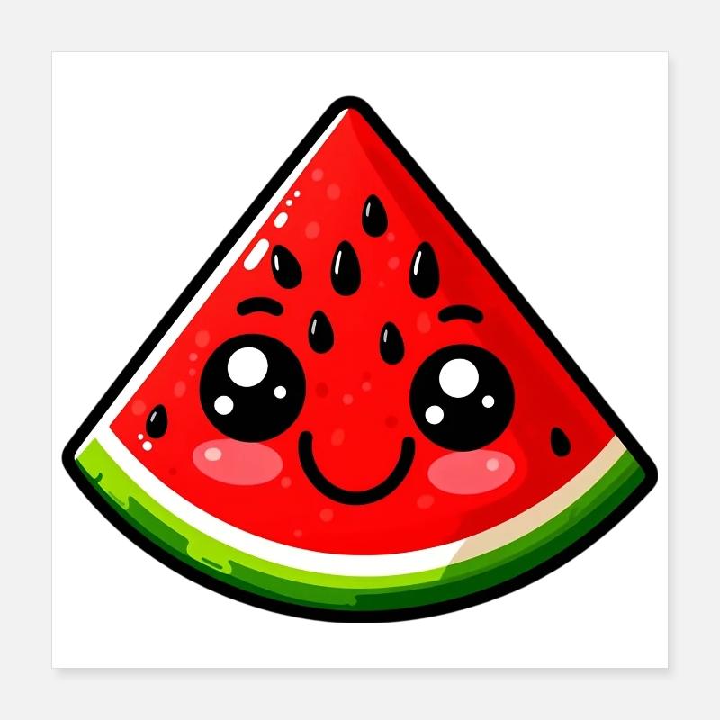 Wassermelone Wassermelonen Poster 40x40 cm