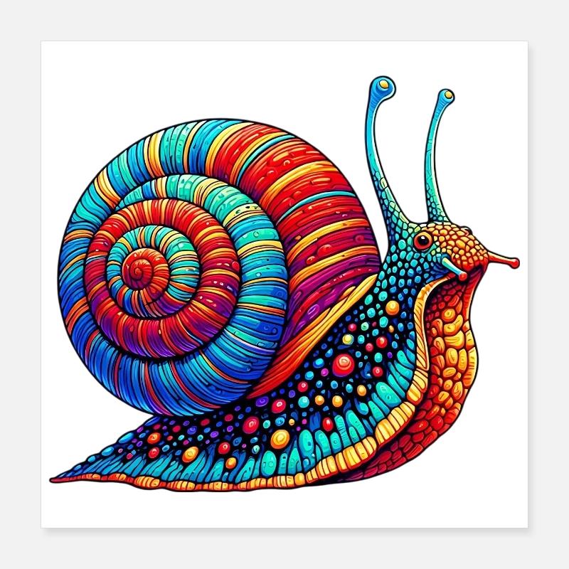 Snail Poster 16" x 16" (40x40 cm)