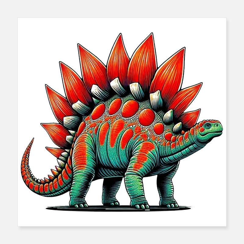 Dinosaure Poster 40 x 40 cm