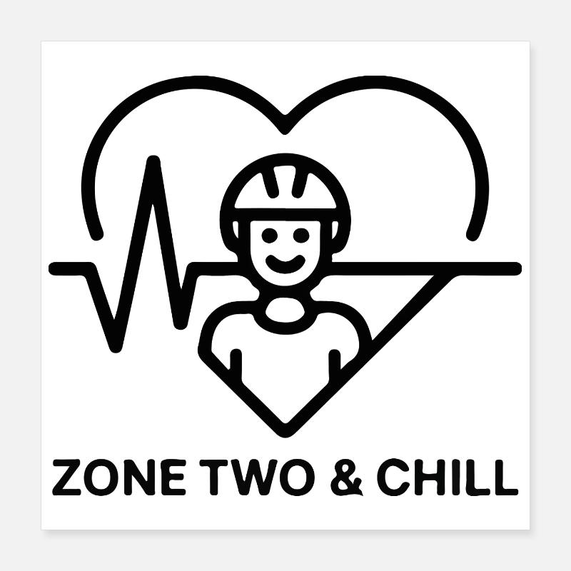 Zone Deux & Chill Cyclist Heart Poster 40 x 40 cm