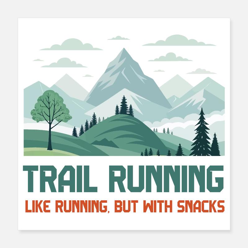 Trailrunning Poster 40x40 cm