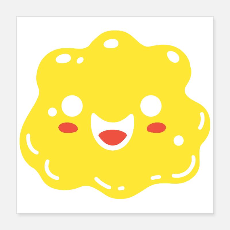 Design de Biscuit Mignon et Coloré éponge Poster 40 x 40 cm