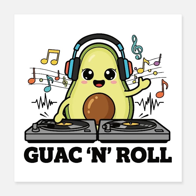 Guac Beats Poster 40x40 cm