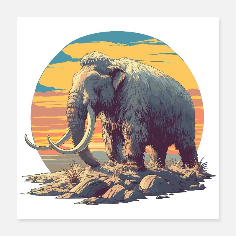 Mammuts Mammut Poster 40x40 cm