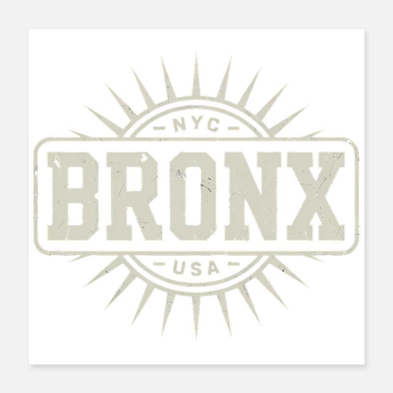 Bronx - New York Souvenir Design Poster 40 x 40 cm
