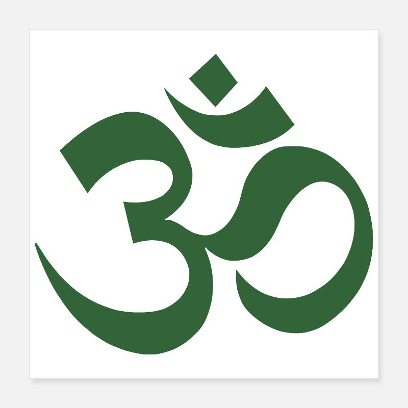 Symbole Om Modèle du Dharma Poster 40 x 40 cm