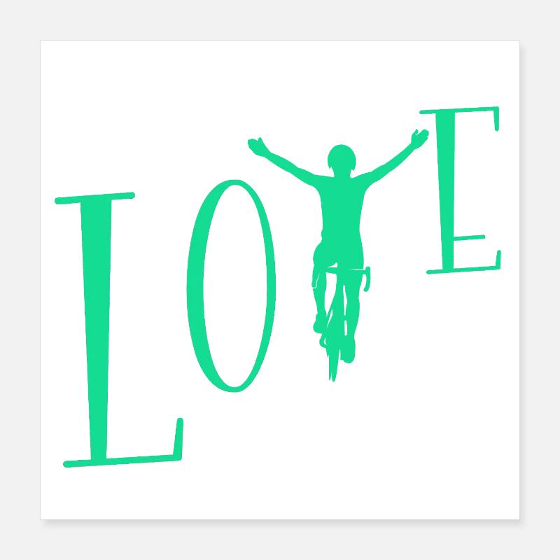 J’adore le vélo Poster 40 x 40 cm