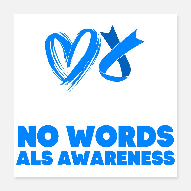 Maladie nerveuse SLA Poster 40 x 40 cm