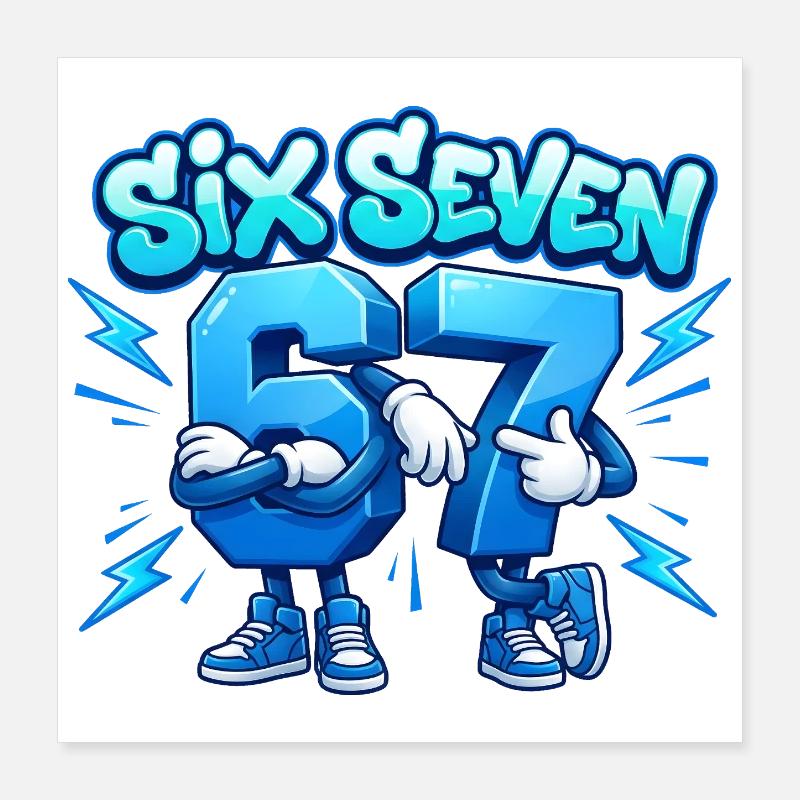 Sechs Sieben-Brüder Poster 40x40 cm