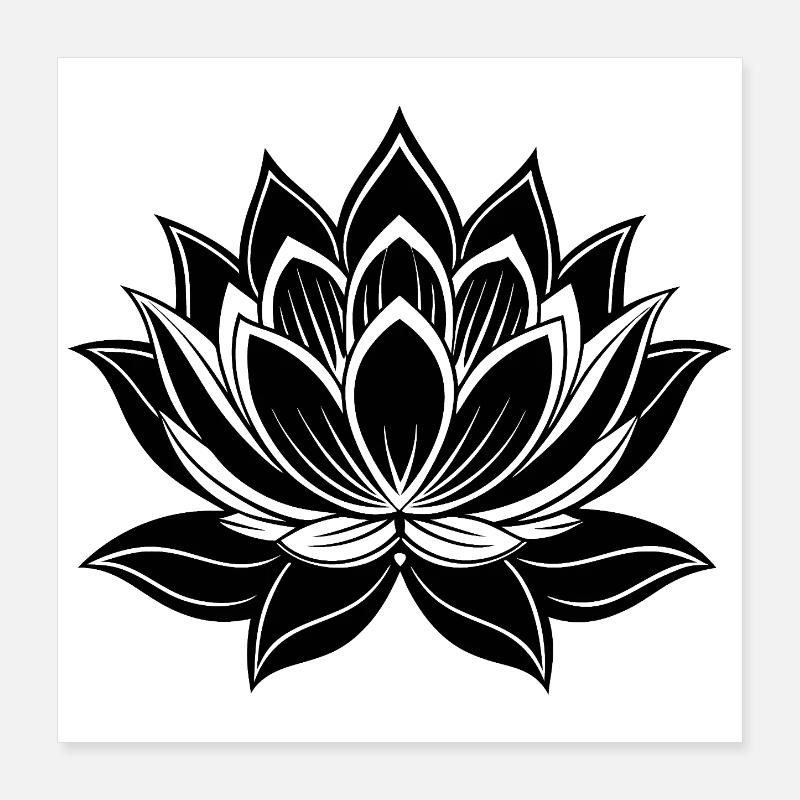 Lotusblume Poster 40x40 cm