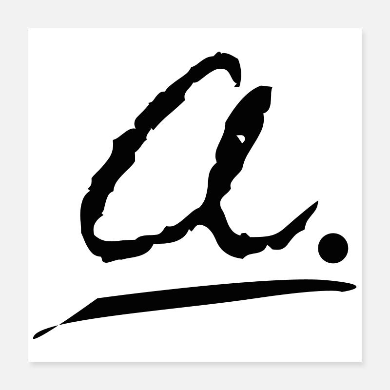 Signature A. Poster 40 x 40 cm