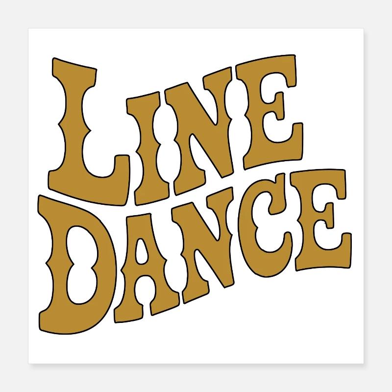 Line Dance Vibes Poster 16" x 16" (40x40 cm)