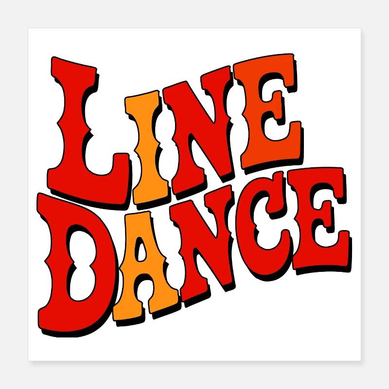 Line Dance Vibes Poster 16" x 16" (40x40 cm)