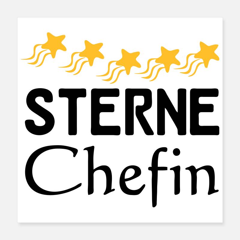 Sterne Chefin Geschenk Poster 40x40 cm
