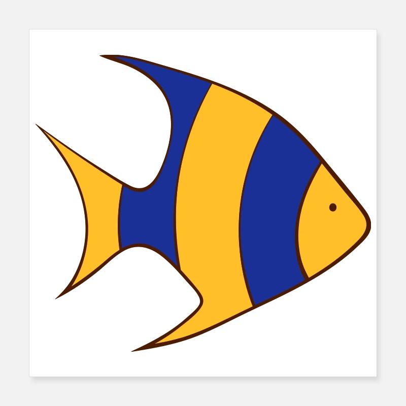 Fisch Poster 40x40 cm
