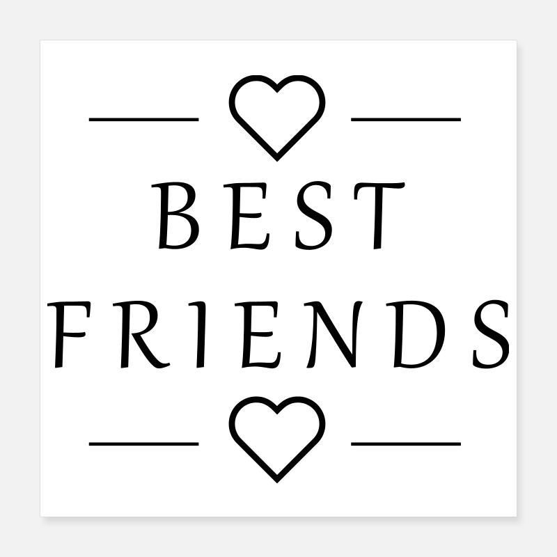 Meilleurs amis Poster 40 x 40 cm