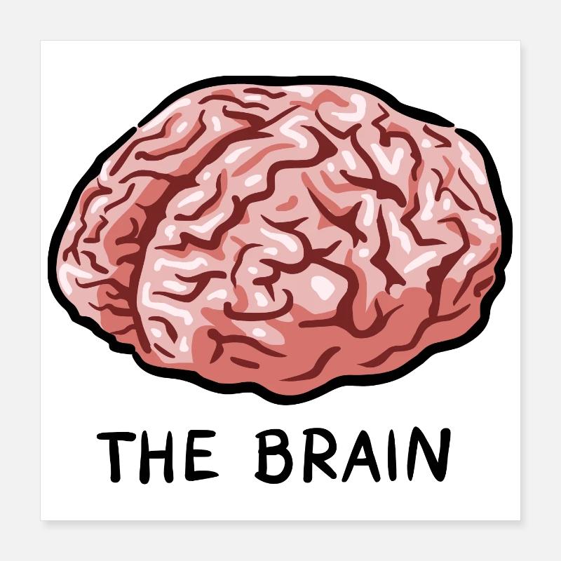 THE BRAIN Poster 40x40 cm