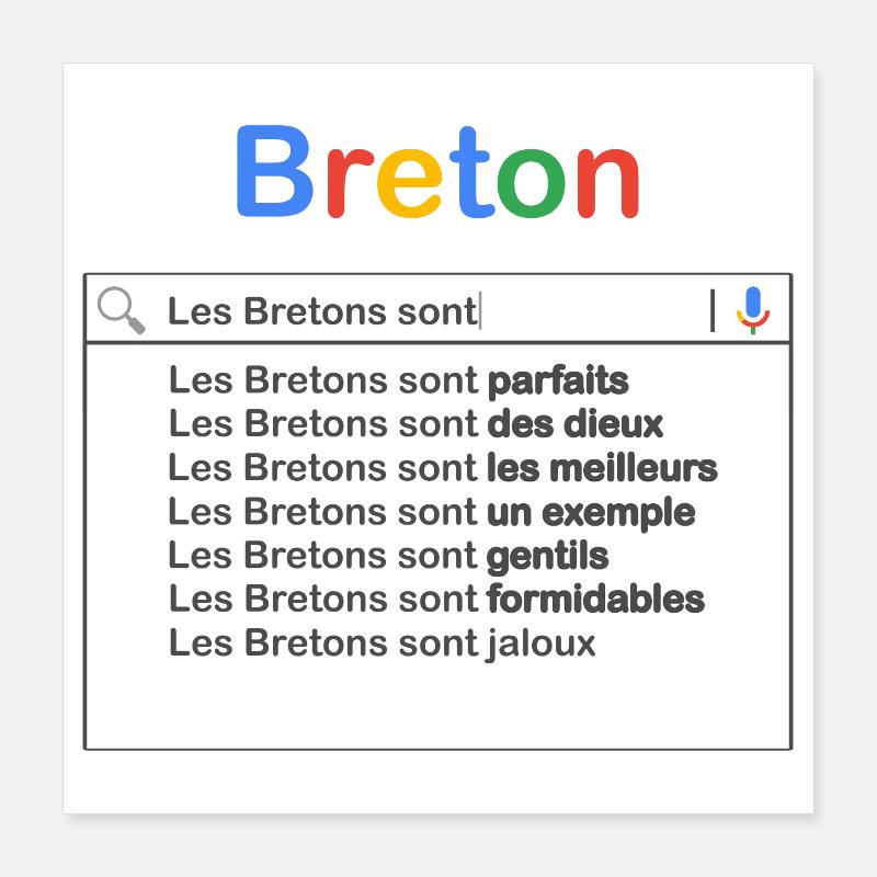 Breton recherche Poster 40 x 40 cm