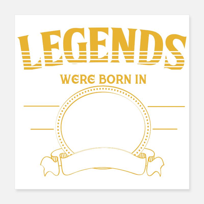 Legenden wurden 1961 geboren Poster 40x40 cm