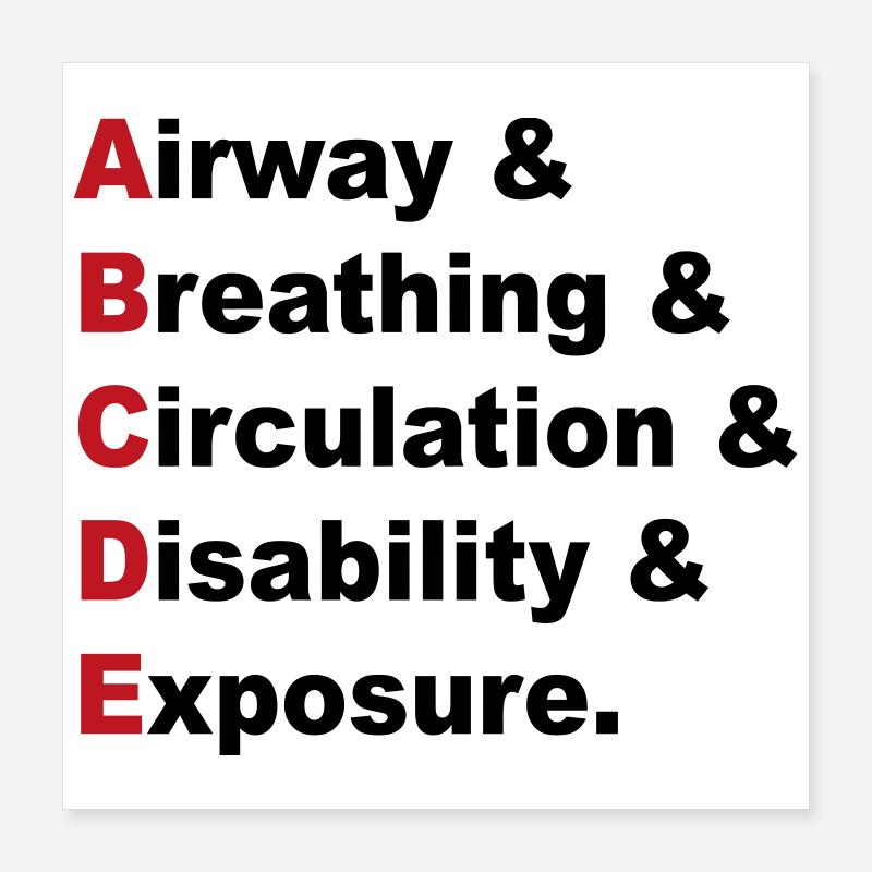 ABCDE Regel Poster 40x40 cm