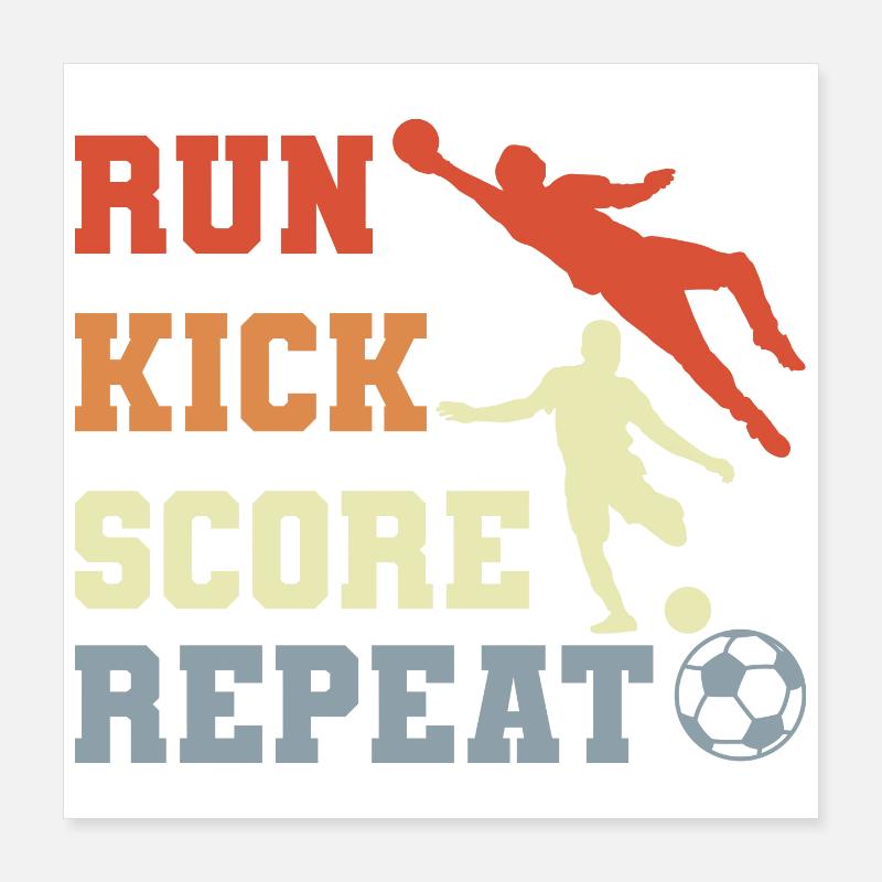 Fußballspieler Routine Poster 40x40 cm