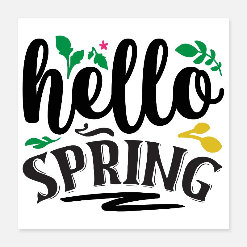 Bonjour le printemps Poster 40 x 40 cm