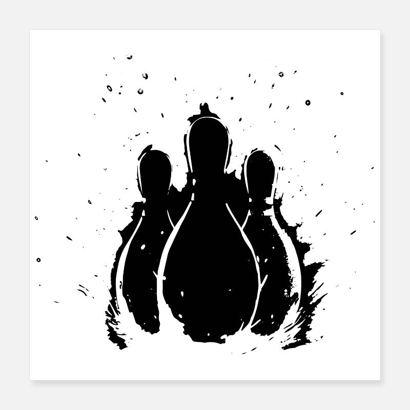Bowling Pins Poster 40x40 cm