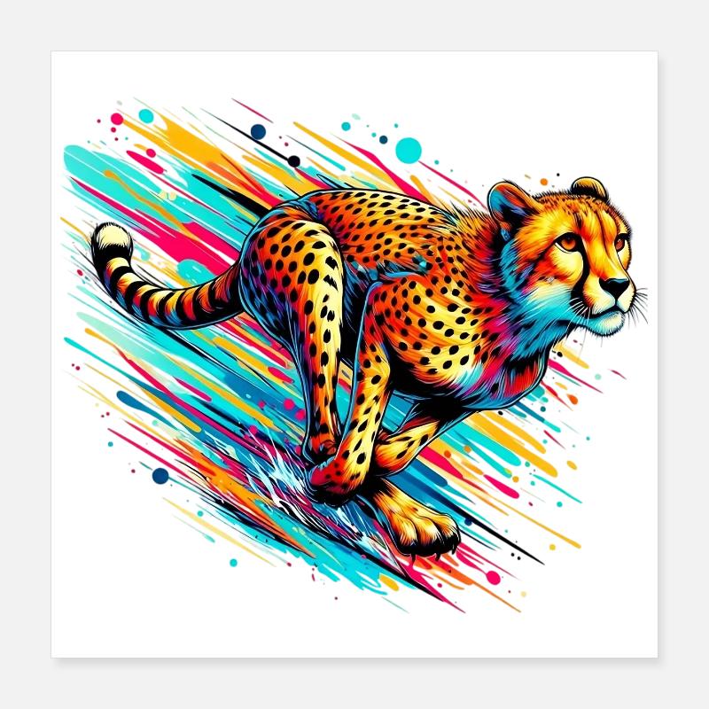 Cheetah Poster 16" x 16" (40x40 cm)