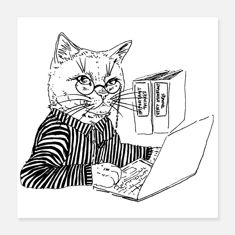 CAGNOTTE DE BUREAU Poster 40 x 40 cm