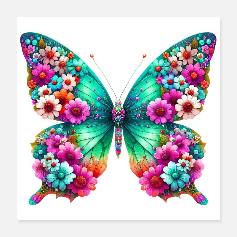 Papillon Poster 40 x 40 cm