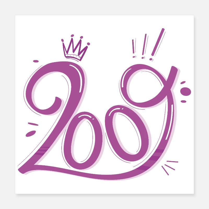 17. Geburtstag Mädchen geboren 2009 Geschenk Poster 40x40 cm