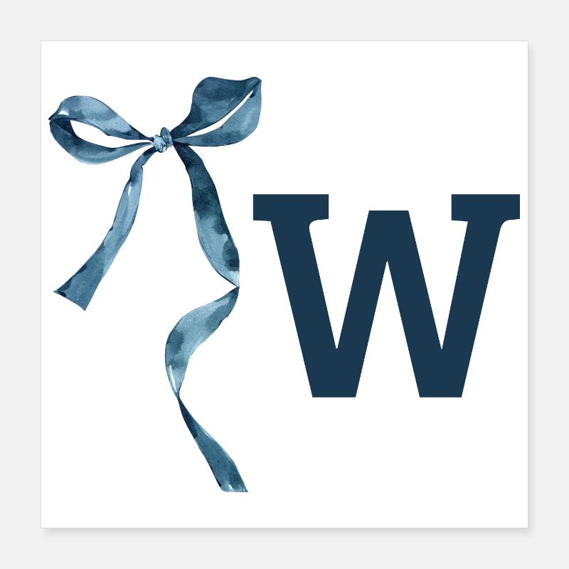 Monogramme w idée cadeau  Poster 40 x 40 cm