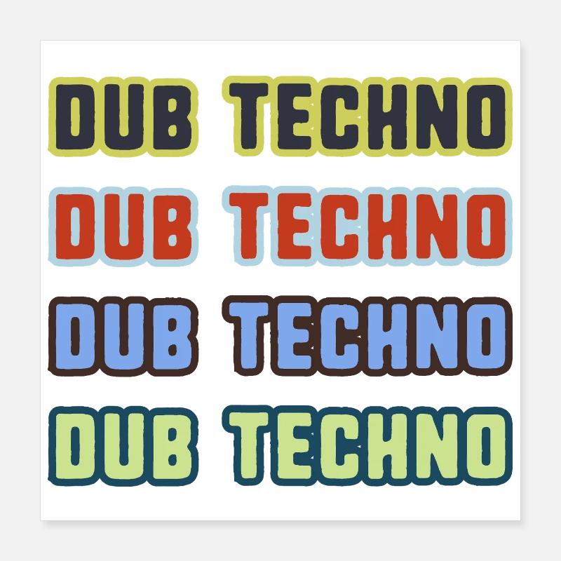 Dub Techno Kaléidoscope Poster 40 x 40 cm